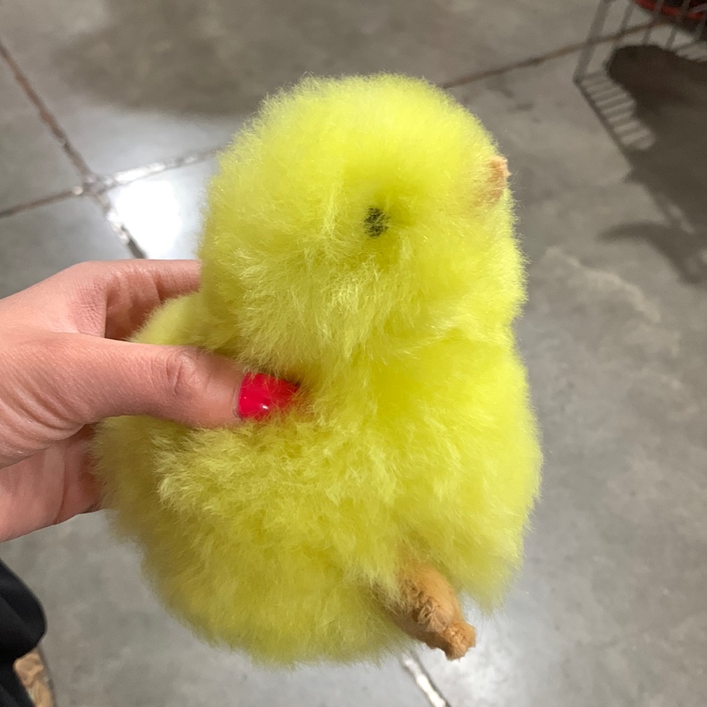 Yellow Chick Made From Alpaca Fiber Hypoallergenic And Therapeutic